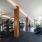 a large room with workout equipment 