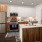 kitchen with a white countertop and stainless steel appliances 
